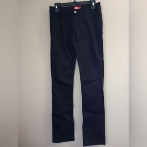 Dickies Black Stretchy Pants Straight Leg Size 7